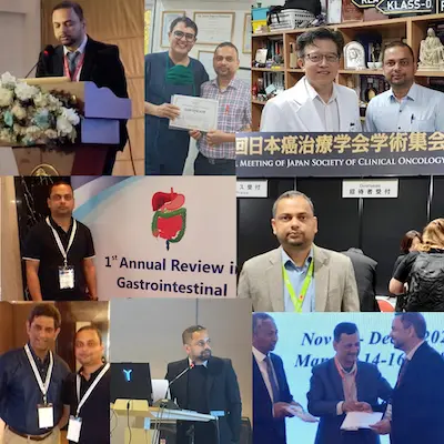 Dr. Shah receiving recognition for laparoscopic innovation